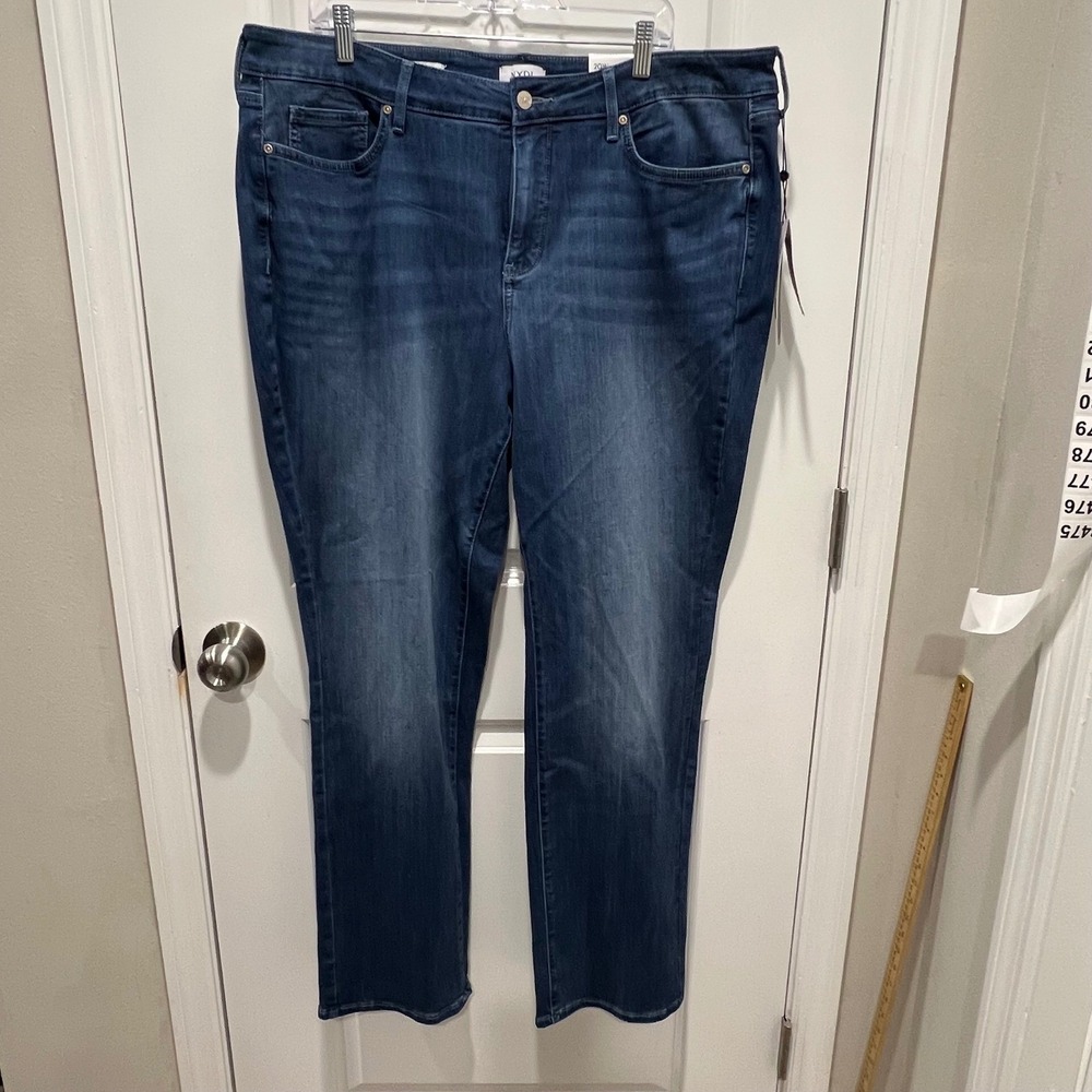 NYDJ Womens‎ Jeans Marilyn Straight Sure Stretch Blue 20W NWT
